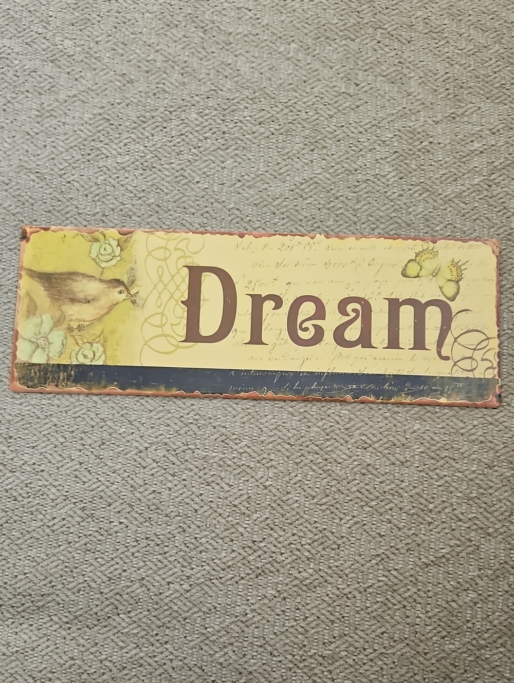Metal Décor Wall Plaque "Dream"